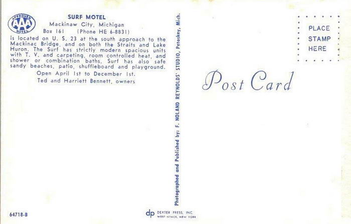 Surf Motel - Old Postcard Photo (newer photo)